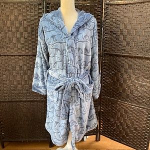 VERA BRADLEY NWT hooded soft gray robe